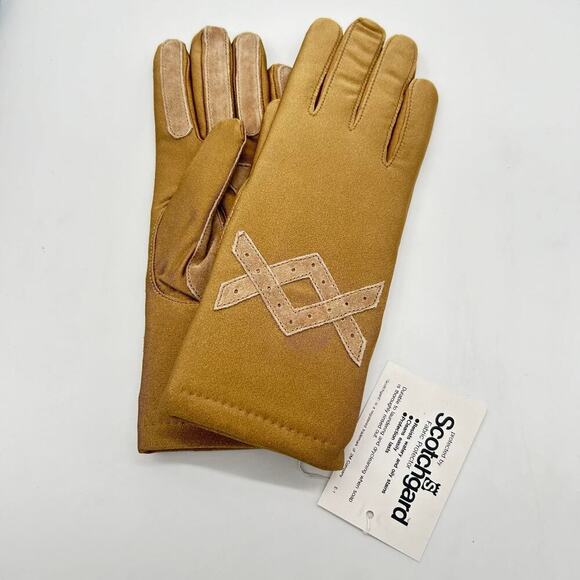 Capezio Gloves Womens Golden Tan OS Thinsulate Thermal Insulation Scotchgard NEW - Picture 1 of 6
